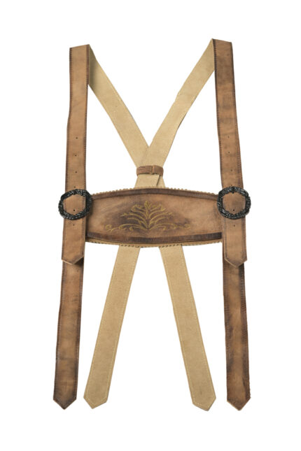 Bavarian Acanthus Leaf Lederhosen Suspenders