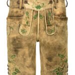 Brown Oktoberfest Lederhosen Shorts