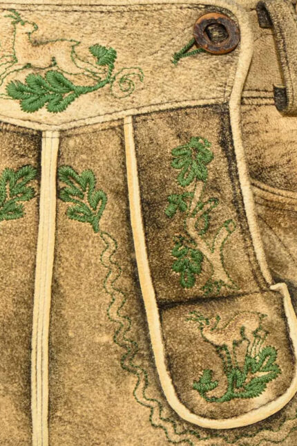 Brown Oktoberfest Lederhosen Shorts