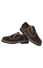 Men's Dark Brown Embroided German Lederhosen Shoes
