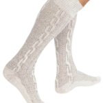 Men’s White Bavarian Oktoberfest Lederhosen Socks