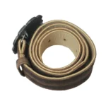 Repoussé Horn Buckle Brown German Lederhosen Belt