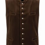Alpen German Bavarian Brown Trachten Waistcoat