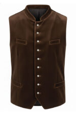 Alpen German Bavarian Brown Trachten Waistcoat