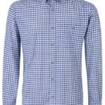 Authentic Alpine Vichy Gingham German Trachten Shirt For Men