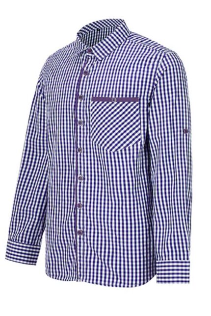 Traditional Alpspitze Blue German Lederhosen Shirt