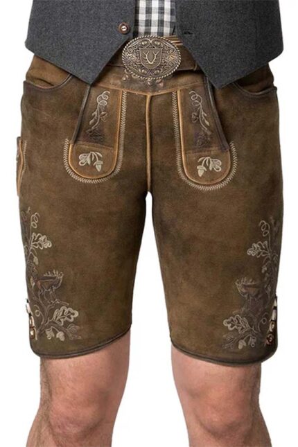 Authentic Ausnähen German Trachten Lederhosen Shorts