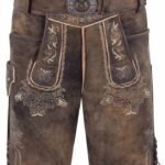 Authentic Bavaria Brown Oktoberfest Lederhosen Shorts