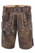 Authentic Bavaria Brown Oktoberfest Lederhosen Shorts