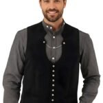 Authentic Black German Bavarian Trachten Vest