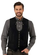 Authentic Black German Bavarian Trachten Vest