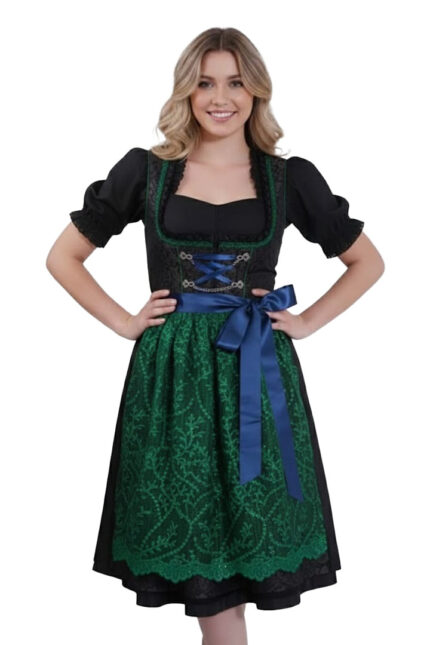 Black and Green Anna German Bavarian Drindl