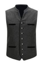 Authentic Classic Gray Bavarian Trachten Waistcoat
