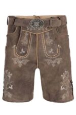 Eichenlaub Brown German Bavarian Lederhosen