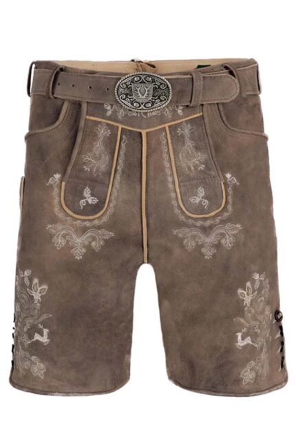 Eichenlaub Brown German Bavarian Lederhosen