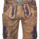 Men's Enzian Brown German Bavarian Lederhosen