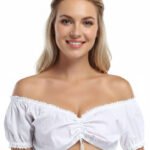 Franziska Knuppe Bavarian Crop Top White Dirndl Blouse