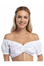 Franziska Knuppe Bavarian Crop Top White Dirndl Blouse