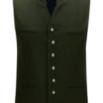 Authentic Green German Bavarian Trachten Waistcoat