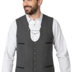 Authentic Grey German Bavarian Trachten Waistcoat