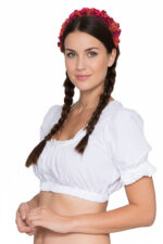Traditional Halle Berry White Trachten Dirndl Blouse