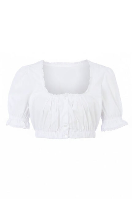 Traditional Halle Berry White Trachten Dirndl Blouse