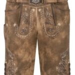 Latz-Stickerei Brown German Lederhosen
