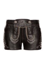 Premium Nora Tschirner Black Women's Lederhosen Shorts