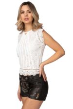 Premium Nora Tschirner Black Women's Lederhosen Shorts