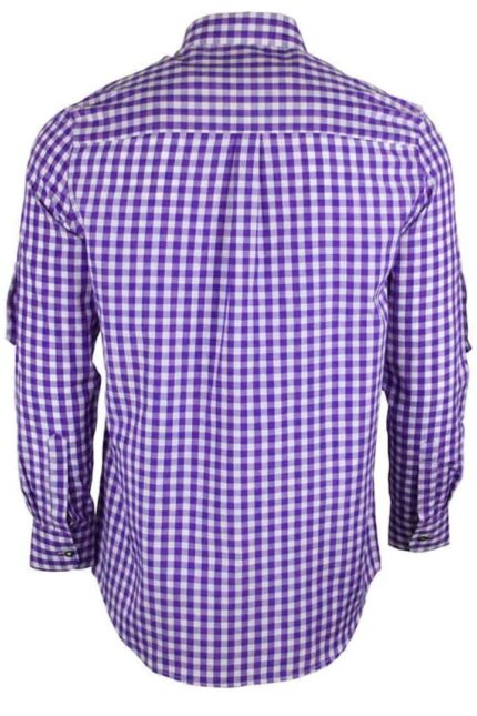 Authentic Purple German Bavarian Trachten Shirt