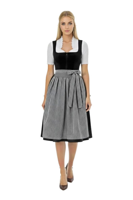 Julia Willecke German Black Drindl Dress For Oktoberfest