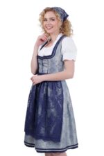Authentic Nadine Menz Blue Drindl Dress For Oktoberfest