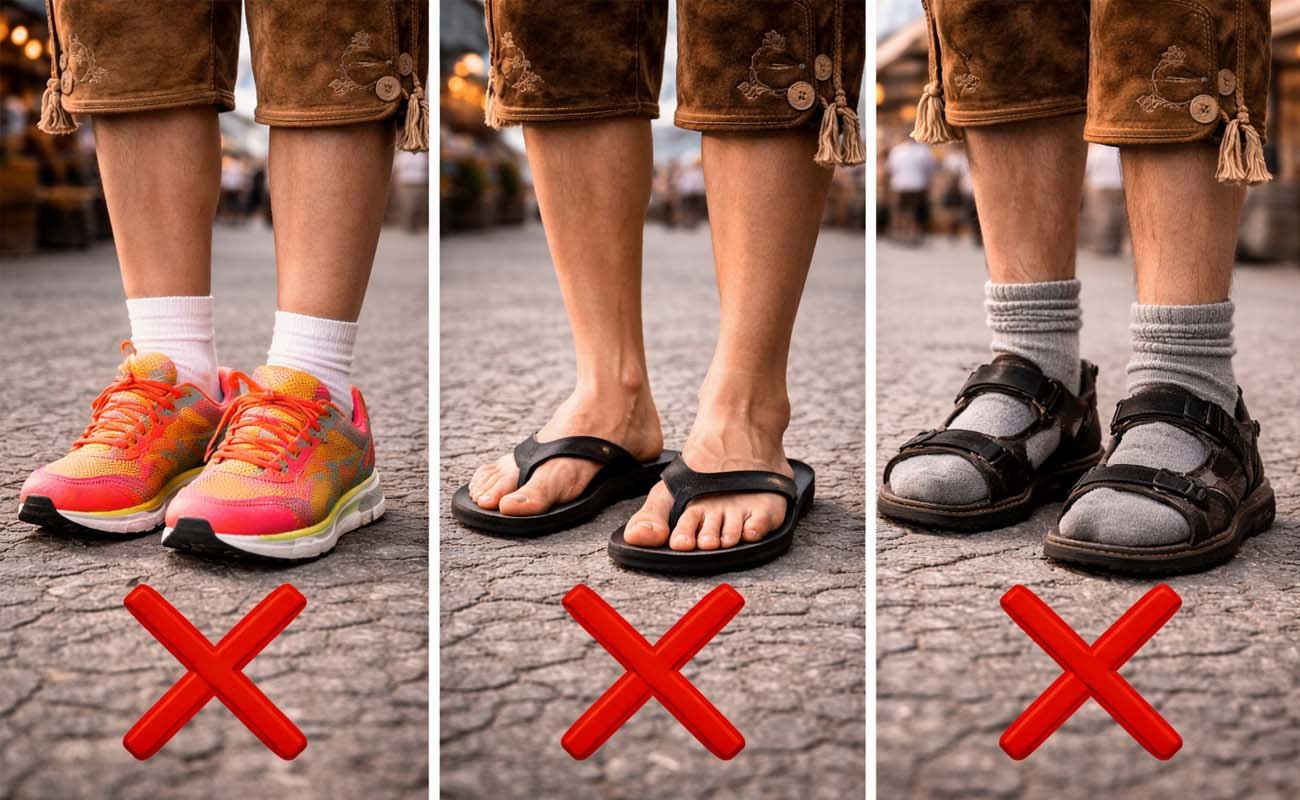 Shoes to Absolutely Avoid with Lederhosen